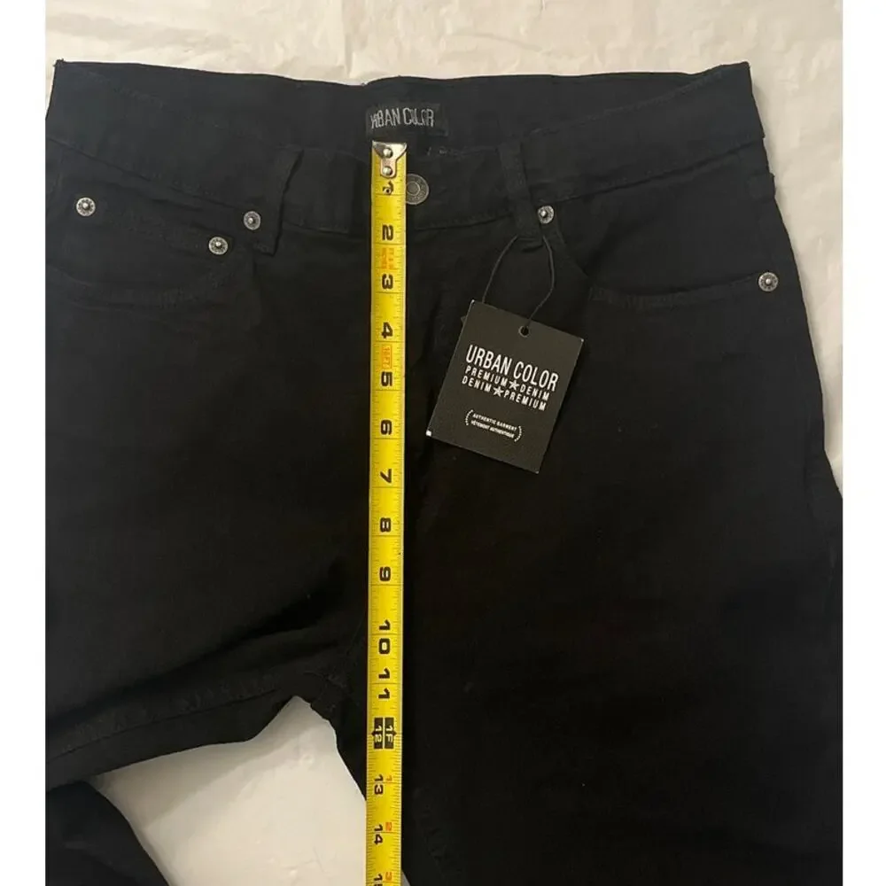 Urban Color Straight Fit Black Jeans - Size 30 x 30 - NEW